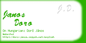 janos doro business card